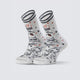 Chaussettes montantes - Catch My Point Blanc & Rouge