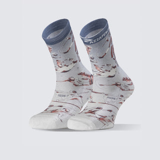 Crew Socks - Touch Me If You Can Blue & Red