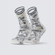 Chaussettes montantes - Catch My Point Blanc & Or