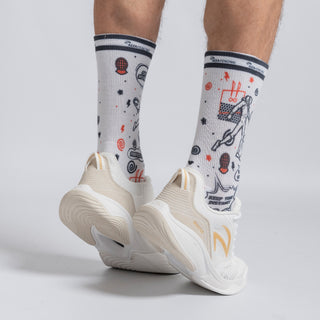 船袜 - 抓住我的点 白色与红色