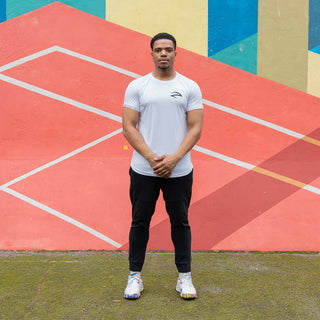 Lightweight stretch tee Pattern Black