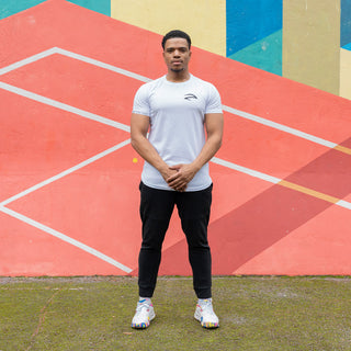 Lightweight stretch tee Pattern White