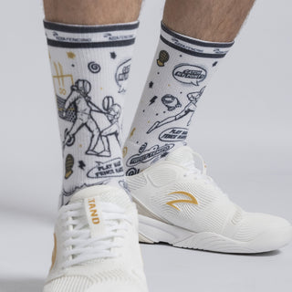 船袜 - 抓住我的点 白色与金色