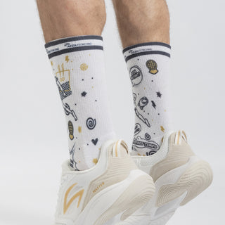 船袜 - 抓住我的点 白色与金色