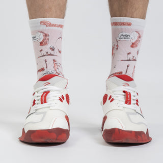 船袜 - 触碰我试试 白色与红色