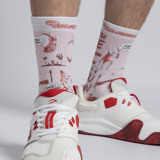 船袜 - 触碰我试试 白色与红色