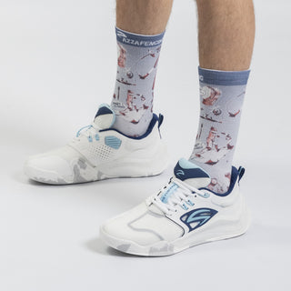AZZA AirFlow Crew Socks Touch Me If You Can Blue & Red — packaging front — Azza Sports