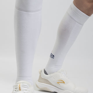AZZA Long Fencing Socks Breathability — side view with stay-put fit detail — Azza Sports