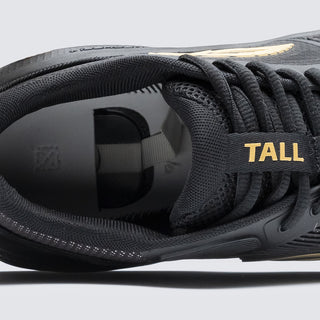 AZZA Master black/gold fencing shoe, top-down view