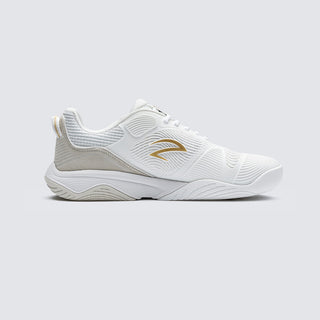 AZZA Master white/gold fencing shoe, inner side view