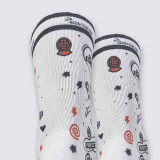 Chaussettes Crew - Attrape Mon Point Blanc & Rouge