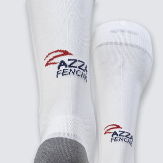 AZZA Long Fencing Socks Breathability — targeted compression panel detail — Azza Sports