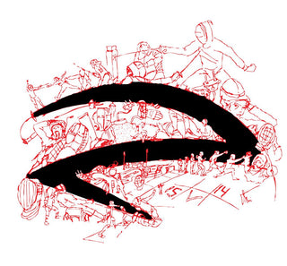 نمط قميص خفيف أسود أبيض - أحذية المبارزة الفاخرة - عزة المبارزة