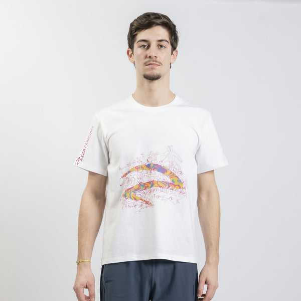 Light T-shirt Pattern electric White – Azza Sports