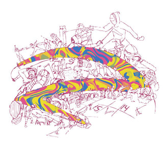 轻质T恤图案电白色 - 高级击剑鞋 - Azza击剑