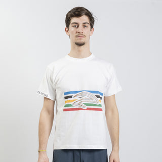 Tシャツパターン オリンピックホワイト - プレミアムフェンシングシューズ - Azzaフェンシング