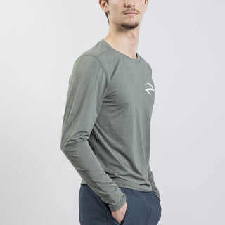 灰色透气结构长袖功能T恤 - 高级击剑鞋 - Azza击剑