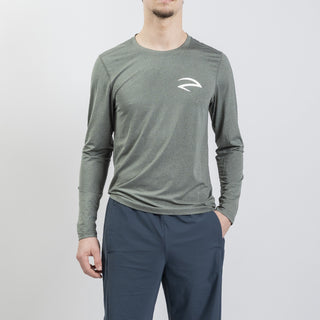 灰色透气结构长袖功能T恤 - 高级击剑鞋 - Azza击剑