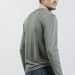 灰色透气结构长袖功能T恤 - 高级击剑鞋 - Azza击剑