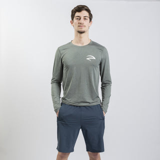 灰色透气结构长袖功能T恤 - 高级击剑鞋 - Azza击剑