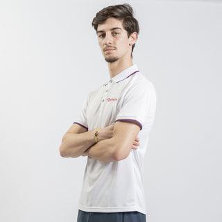 透气白色珠地布Polo运动衫 - 高级击剑鞋 - Azza击剑