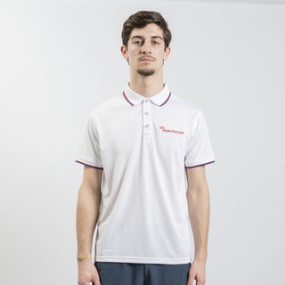 通気性のあるピケ素材のホワイトポロスポーツ - プレミアムフェンシングシューズ - Azzaフェンシング